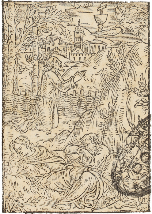 vignetta xilogr. sul frontespizio: Orazione nell'orto vignetta xilogr. sul frontespizio: Orazione nell'orto