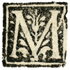 iniziale fiorita su fondo nero dei Gadaldini: M iniziale fiorita su fondo nero dei Gadaldini: M