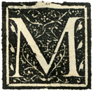 iniziale fiorita su fondo criblé dei Gadaldini: M iniziale fiorita su fondo criblé dei Gadaldini: M