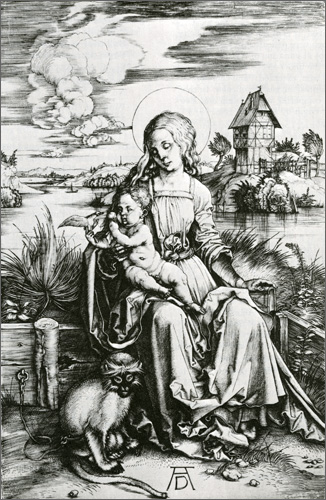 A. D&uuml;rer, Madonna con la scimmia (ca. 1498)
