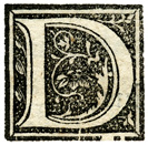 iniziale fiorita su fondo cribl&eacute; dei Gadaldini: D