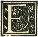 iniziale fiorita su fondo cribl&eacute; dei Gadaldini: E