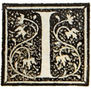 iniziale fiorita su fondo cribl&eacute; dei Gadaldini: I