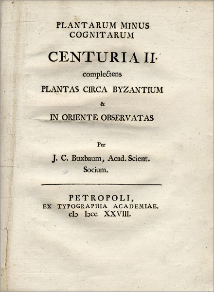 frontespizio della Centuria II.