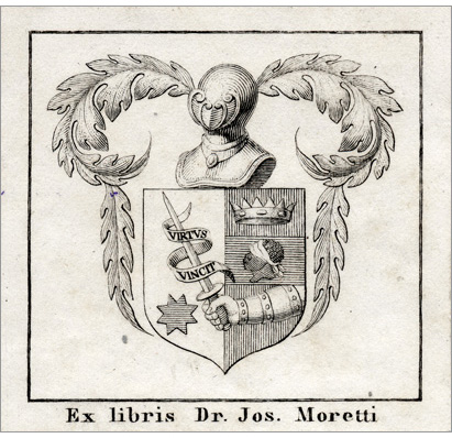ex-libris di Giuseppe Moretti ex-libris di Giuseppe Moretti